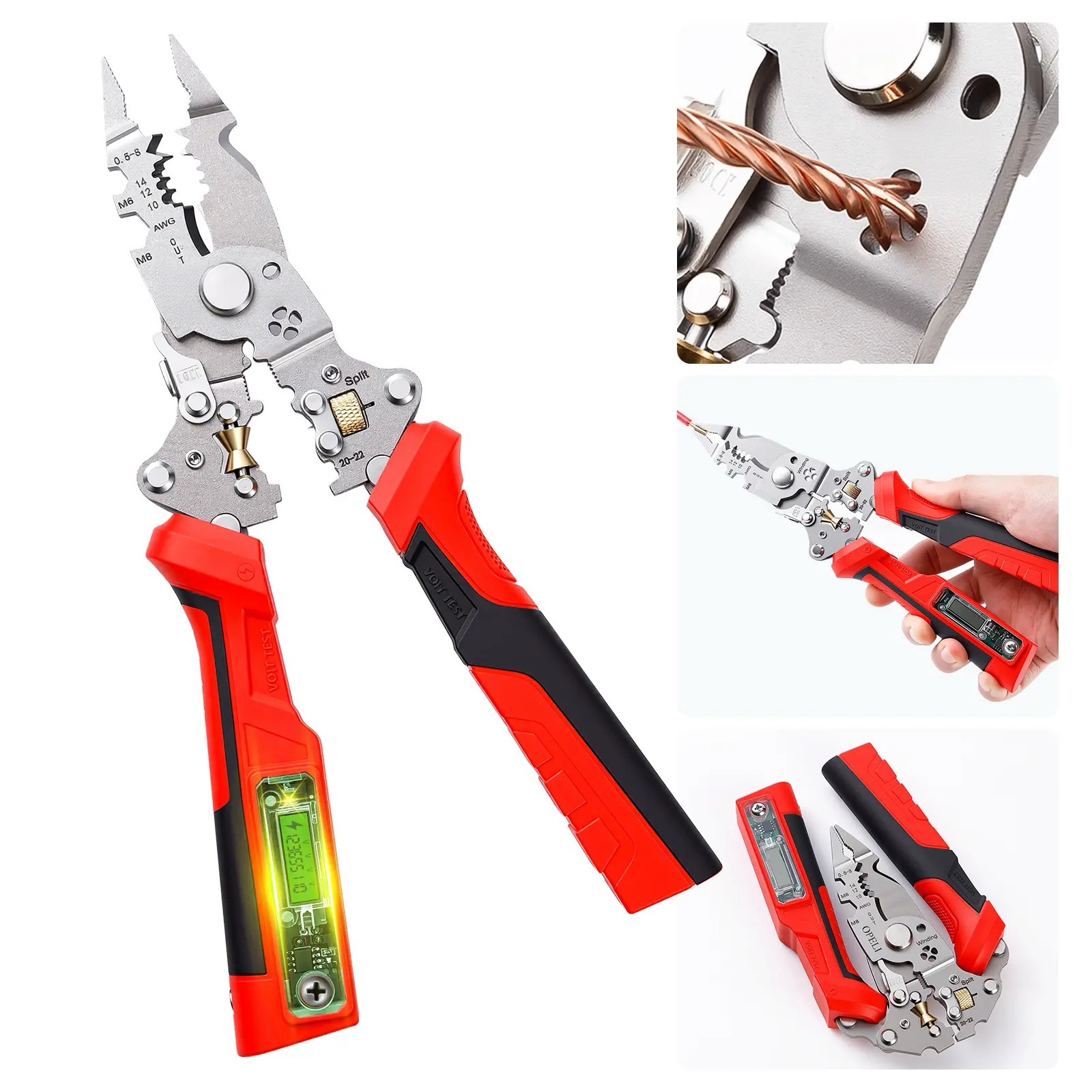 16-in-1 Wire Stripping Pliers, Rechargeable Wire Strippers Tool